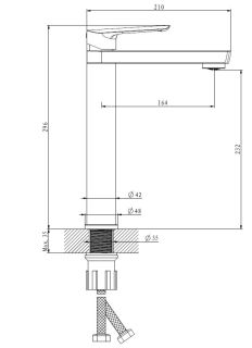 Смеситель для раковины ESKO Lagos Gun Metal LG25GM графит